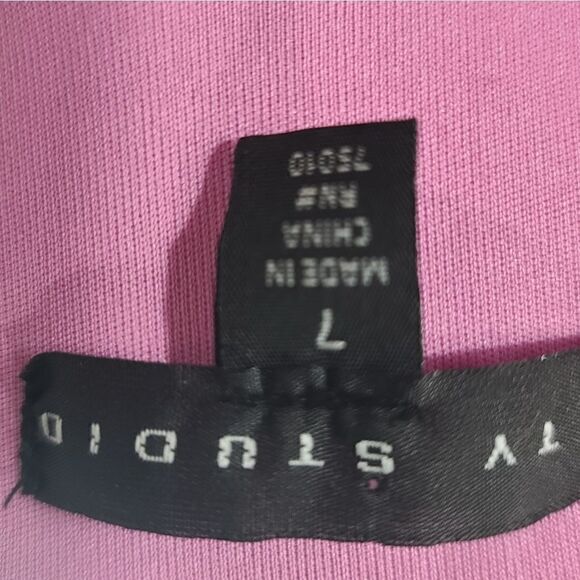 City Studio Jeweled Neck Pink Evening Dress - Picture 5 of 9